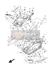 59C274880100, Board,  Footrest 2, Yamaha, 3